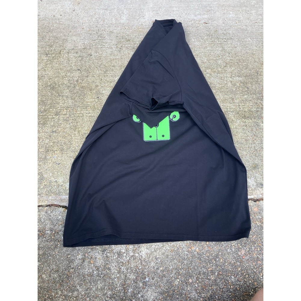 NWT Heads or Tails Men's RhineStone Studded T-Shirt Bear Black Green XL $68 Rare - Picture 2 of 8